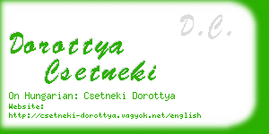 dorottya csetneki business card